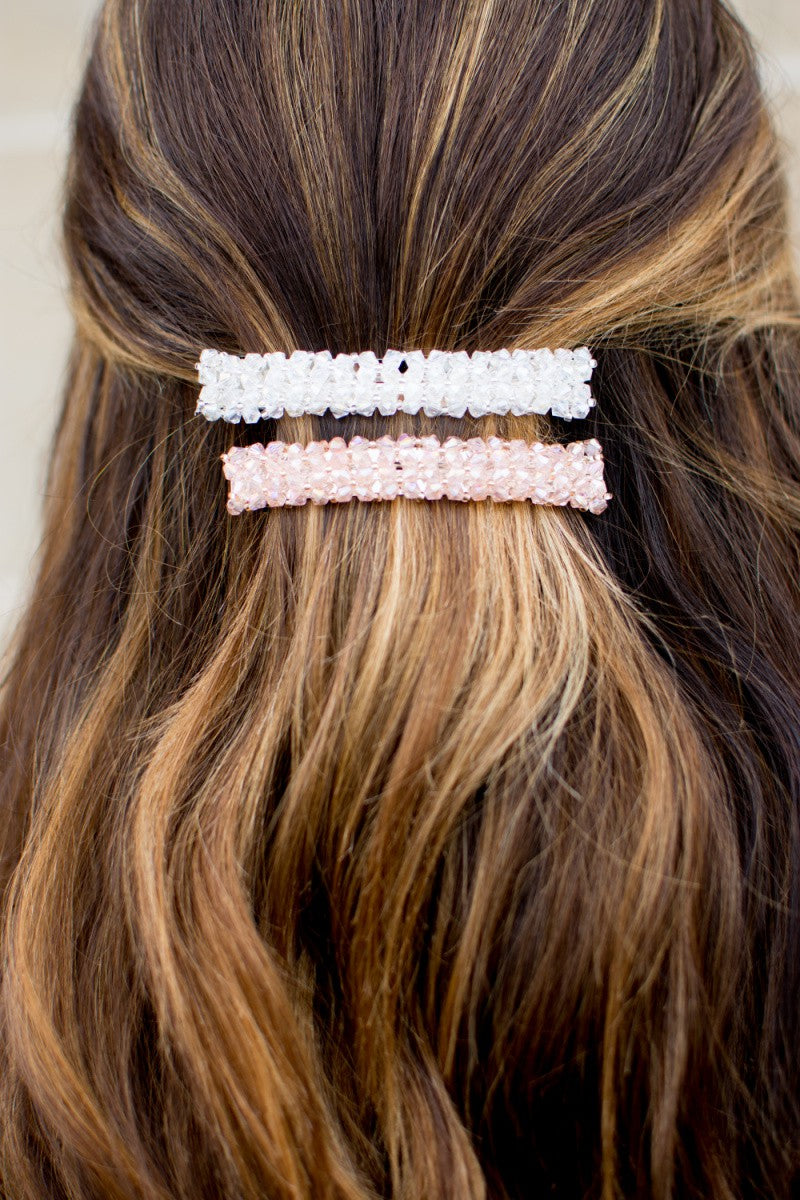 Beaded Barrette Clip - 4 Pack