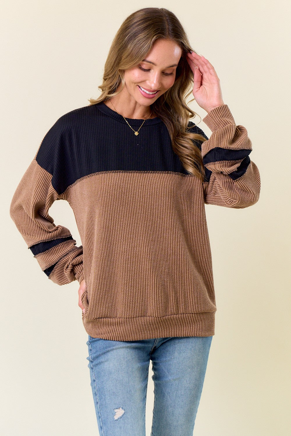 Clara Ribbed Long Sleeve Top