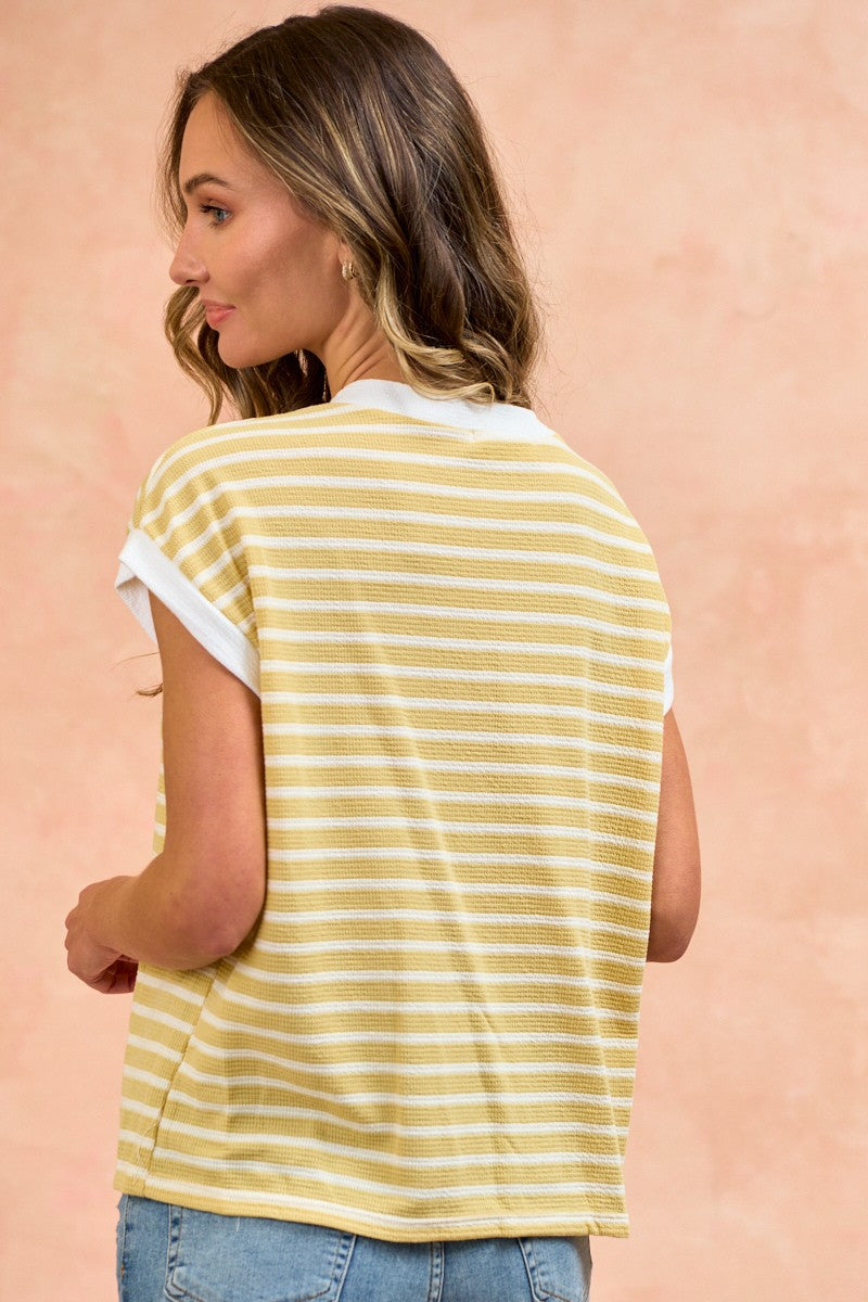 Baby Come Back Striped Top
