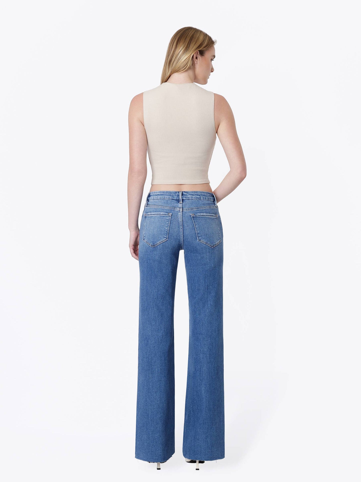 MID RISE SEAMLESS WAISTBAND VINTAGE FLARE JEANS LV2177