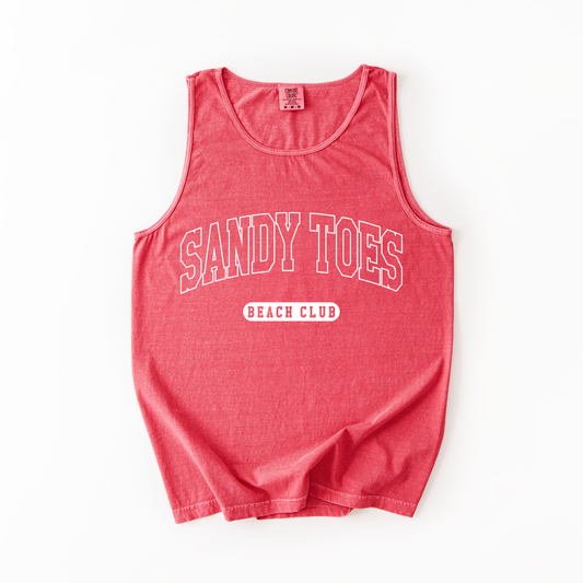Sandy Toes Comfort Colors Tank | Beachy Tank Top