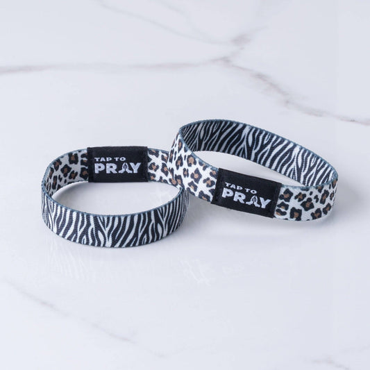 Tap To Pray® Wristband – Safari Zebra
