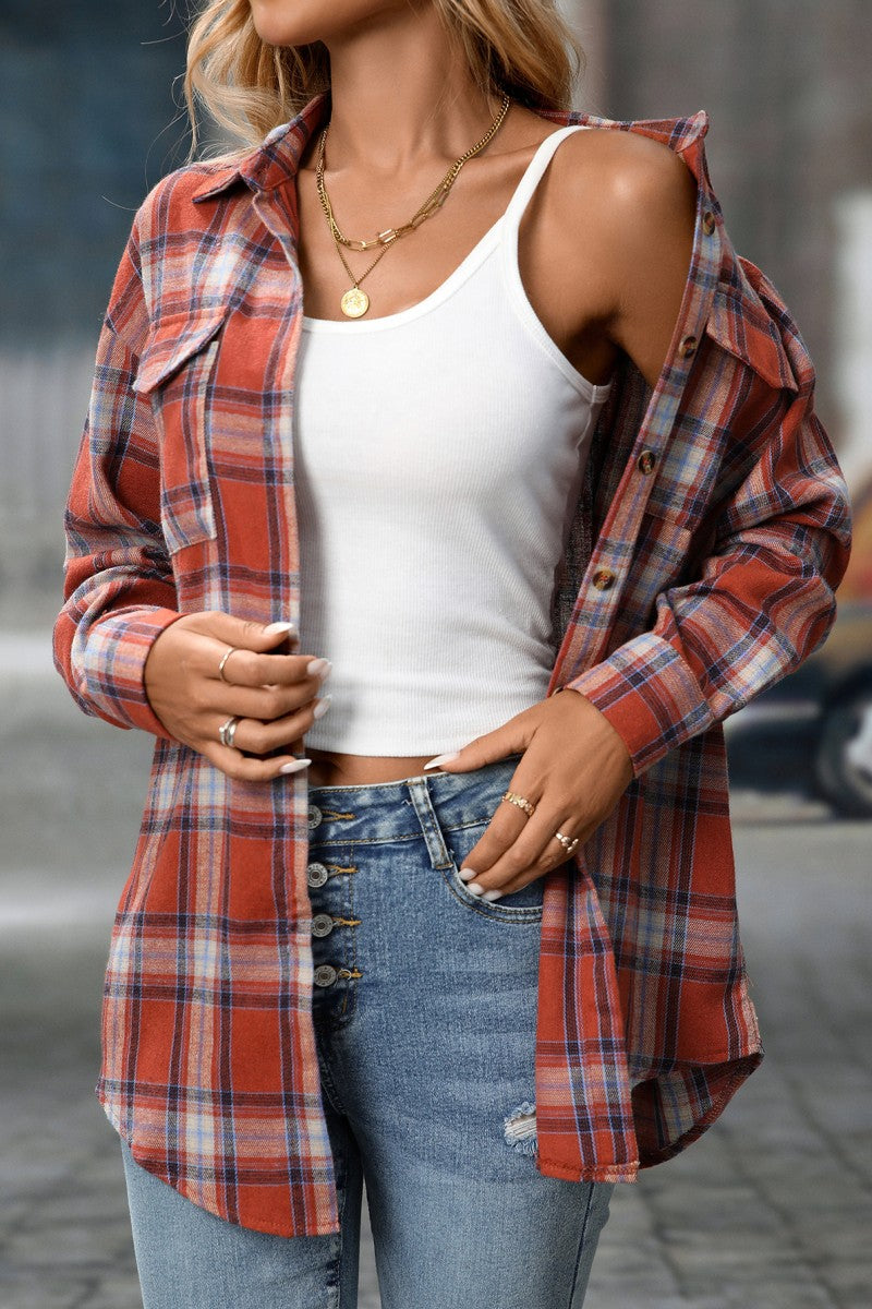Plaid Flannel Button Up Shirt