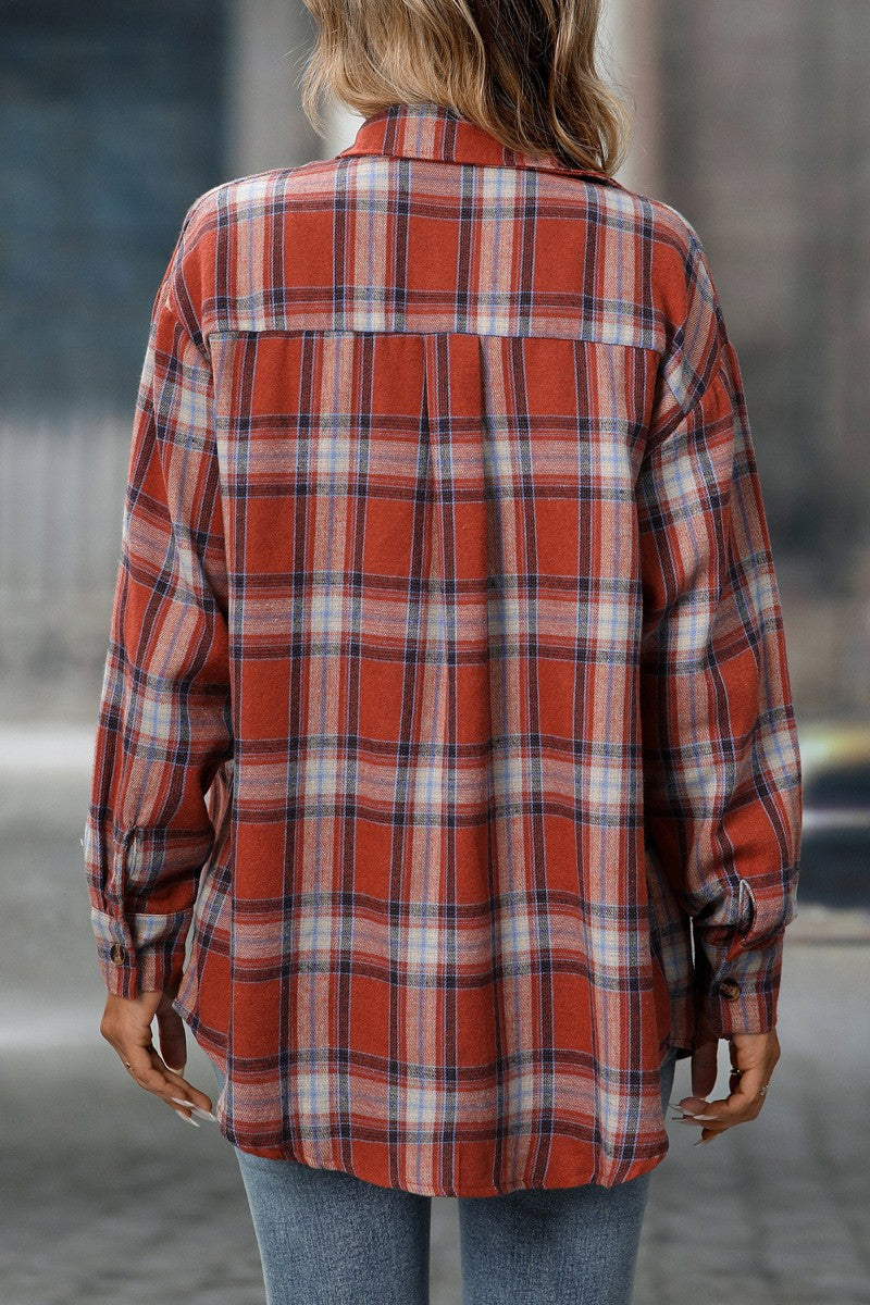 Plaid Flannel Button Up Shirt