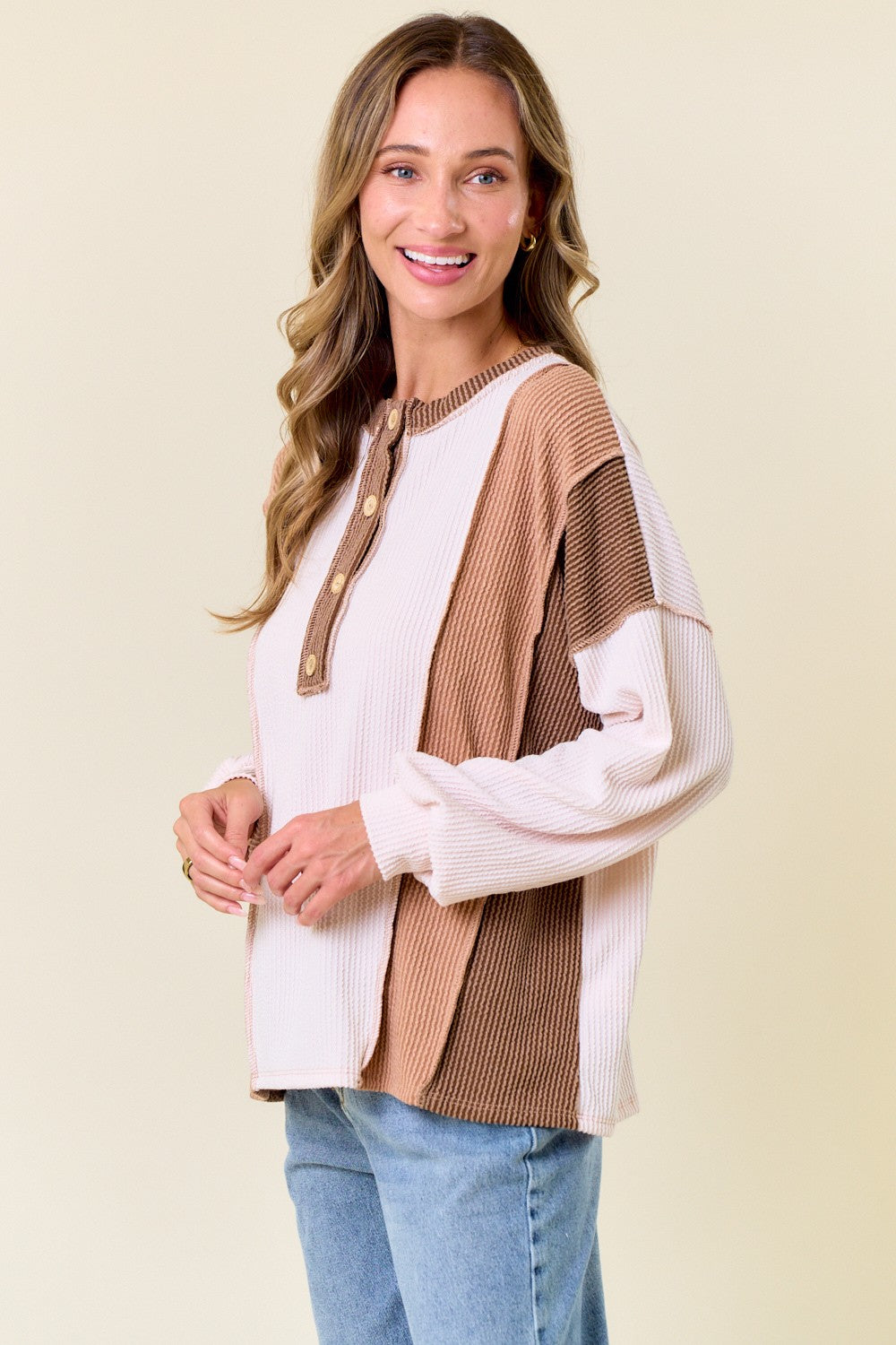 Something New Colorblock Top