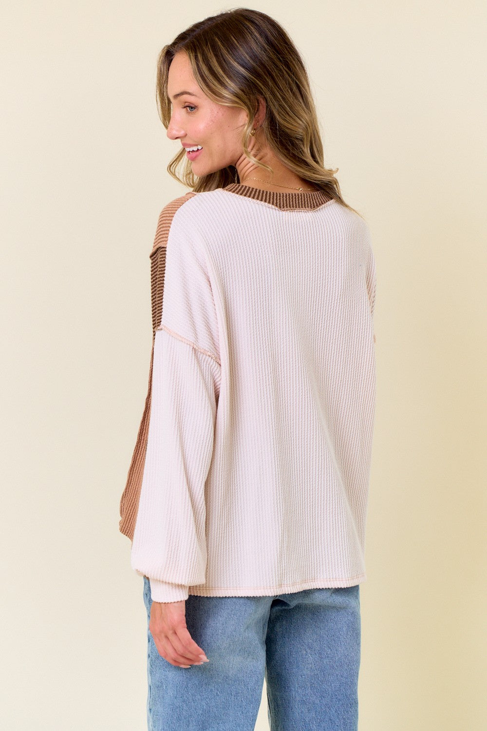 Something New Colorblock Top