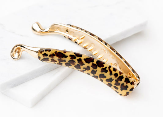 Leopard Banana Claw Clip