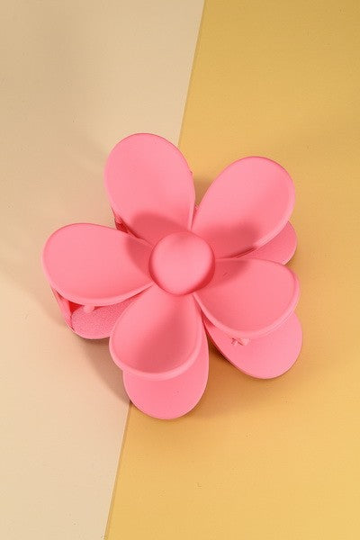 Oversize Matte Flower Hair Claw Clips
