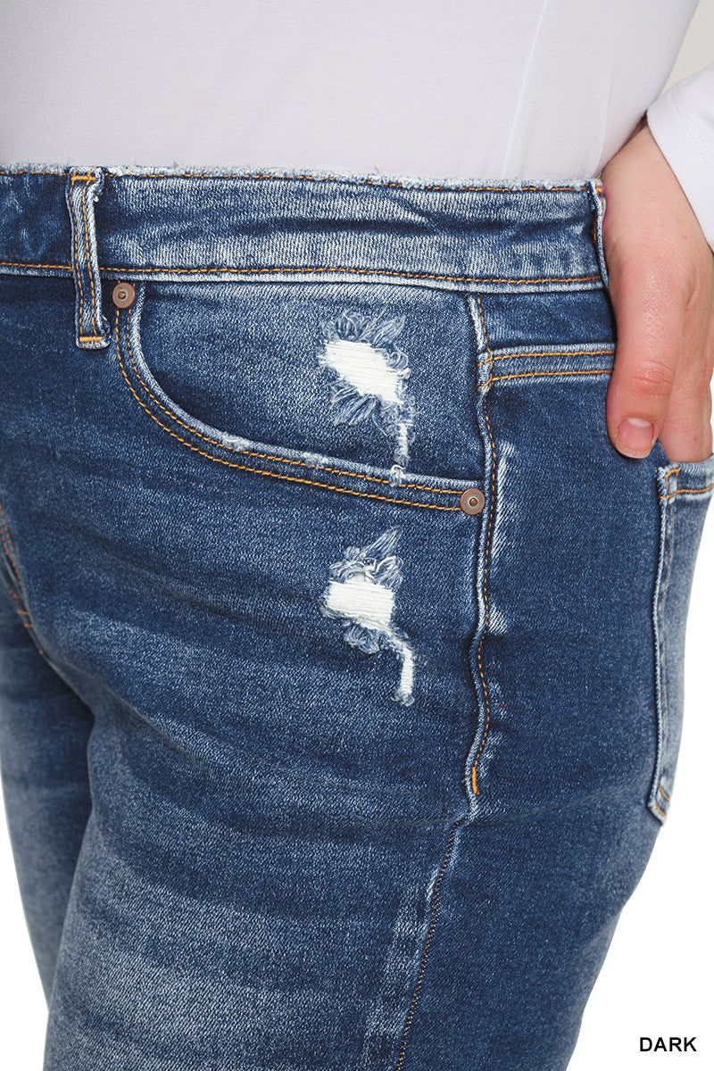 Plus Kick Crop Flare Denim Pants