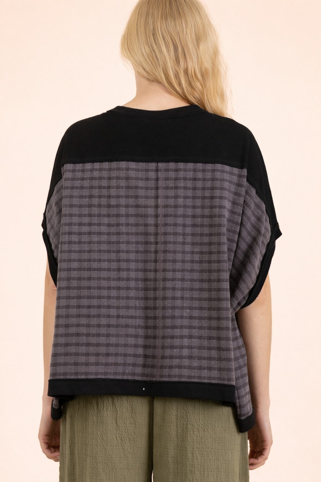 Dolman Sleeve Textured Knit Casual Top
