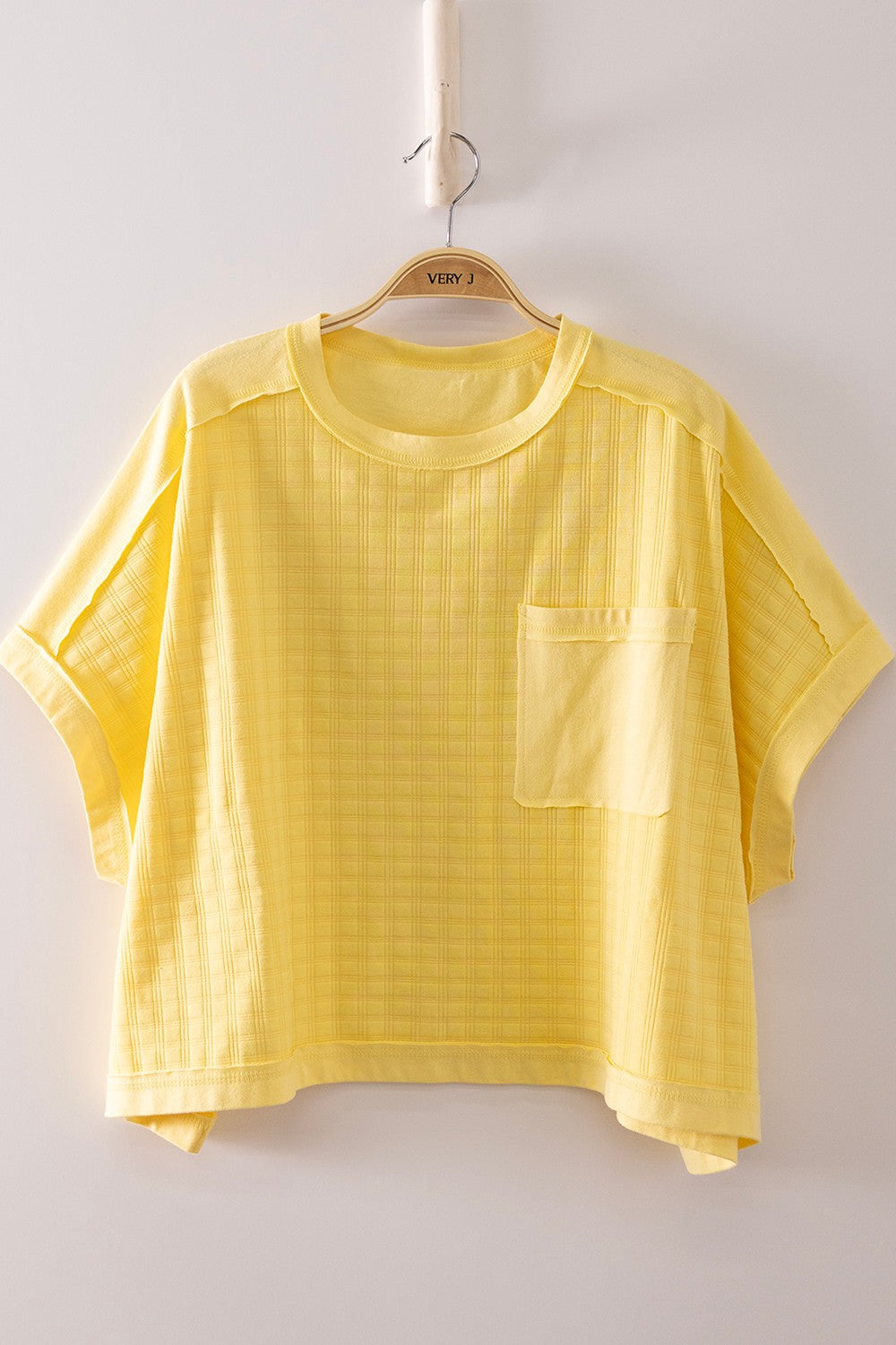 Dolman Sleeve Textured Knit Casual Top