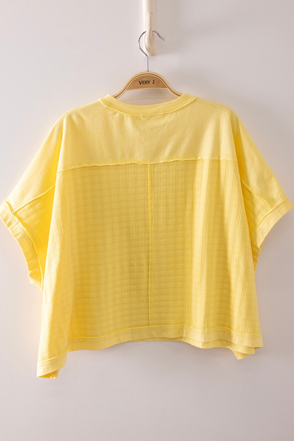 Dolman Sleeve Textured Knit Casual Top