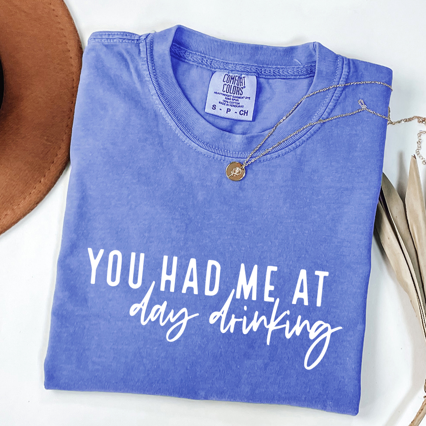 You Had me at Day Drinking Funny Comfort Colors Graphic Tee