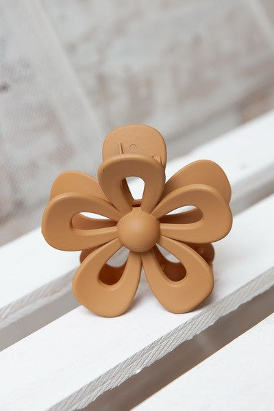 Open Flower Hair Claw Clips
