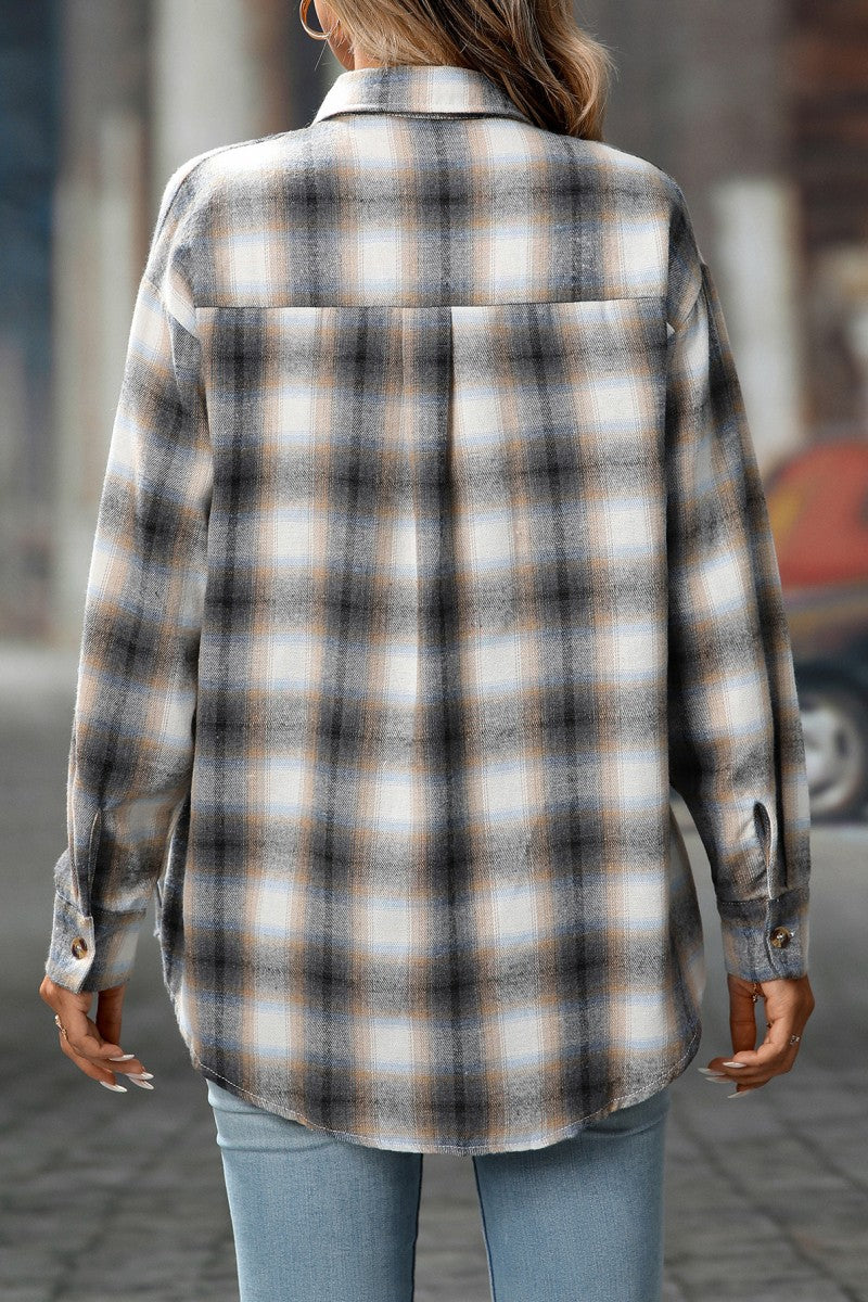 Plaid Flannel Button Up Shirt