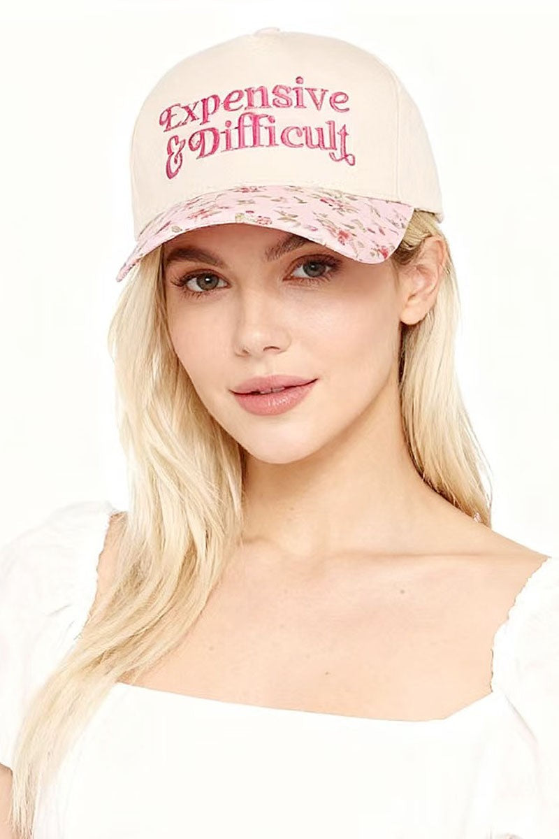 Expensive & Difficult Two Tone Canvas Cotton Cap