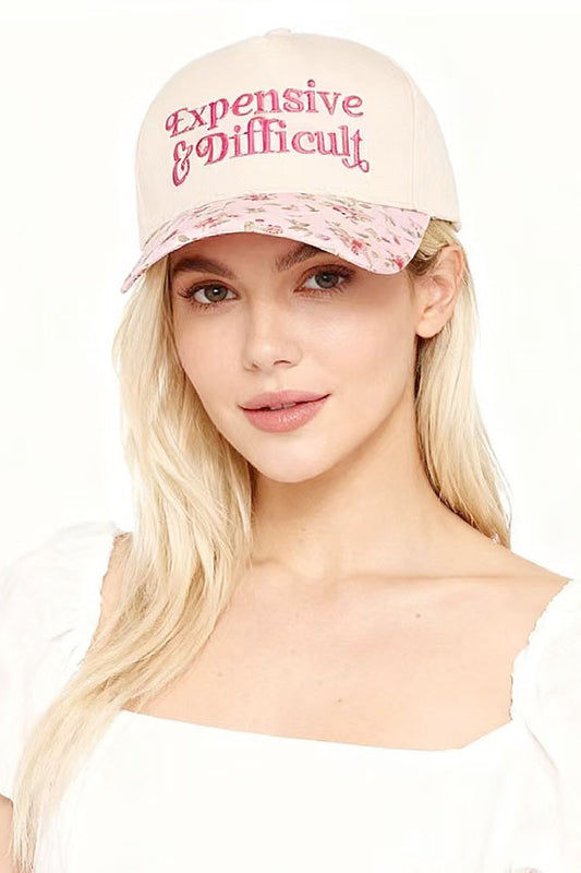 Expensive & Difficult Two Tone Canvas Cotton Cap