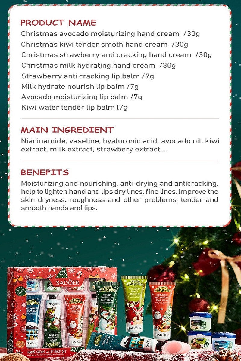 8 Piece Hand & Lip Moisturizing Set