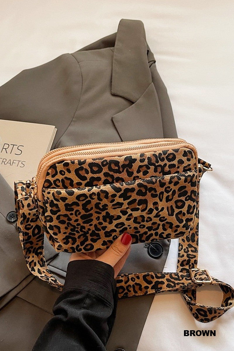 Leopard Pu Crossbody Bag