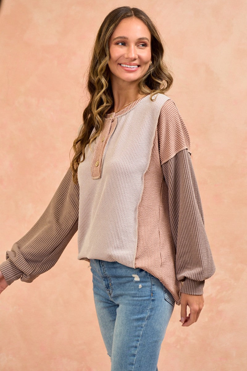 Amalias Rib Long Sleeves Top