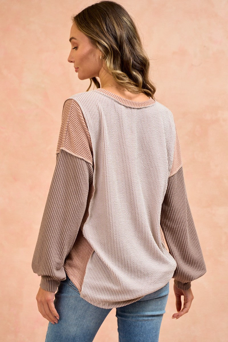 Amalias Rib Long Sleeves Top