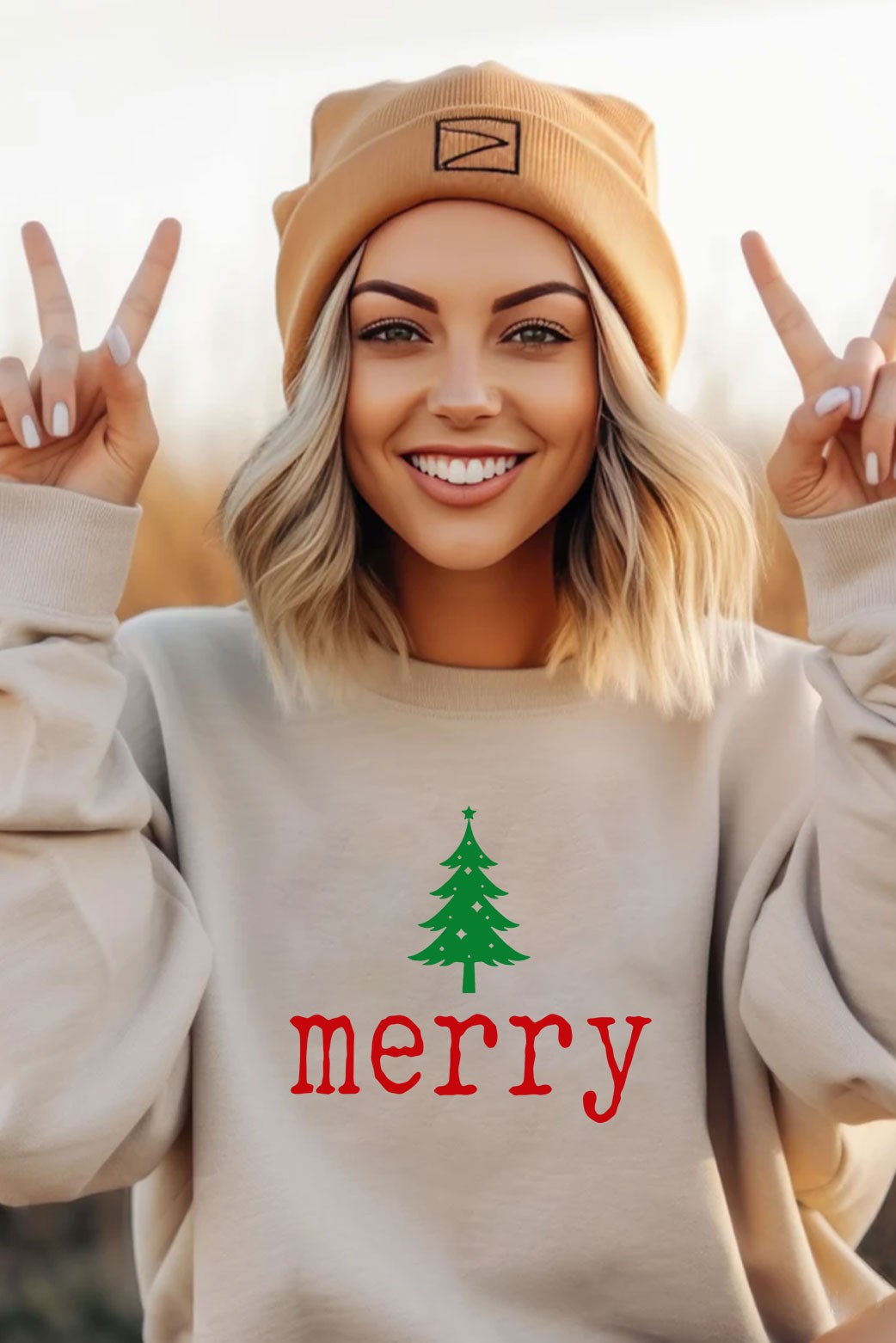 Merry Christmas, Fleece Sweatshirt