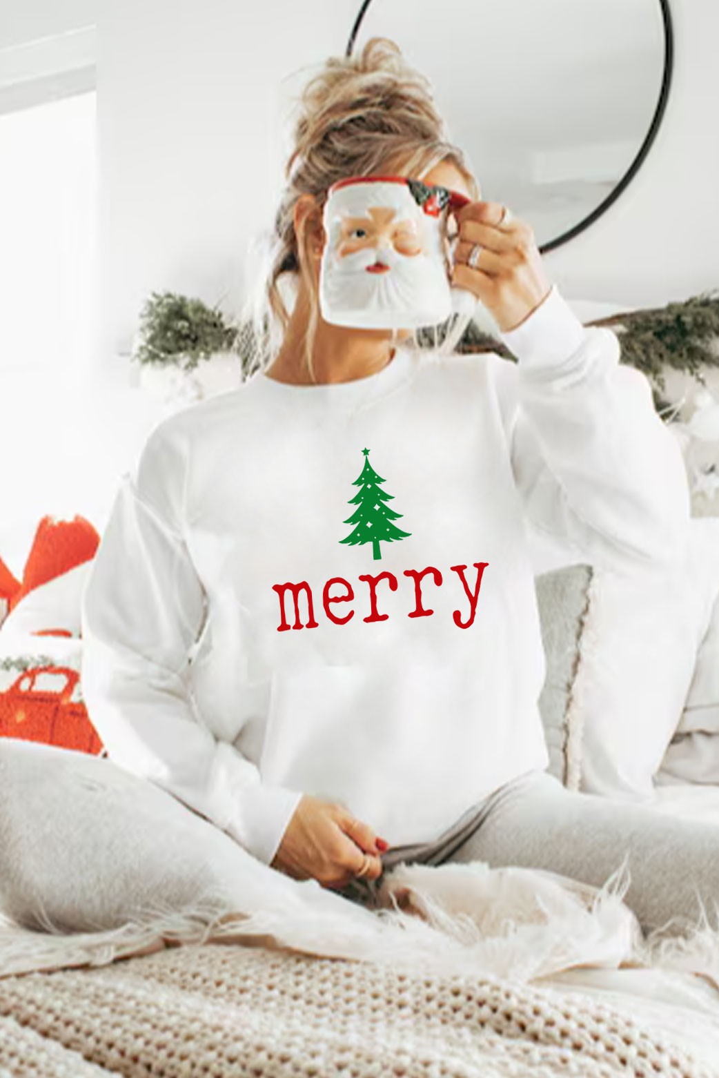 Merry Christmas, Fleece Sweatshirt