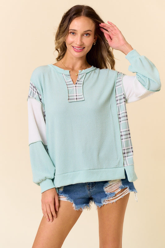 Its A Happy Day Plaid Top