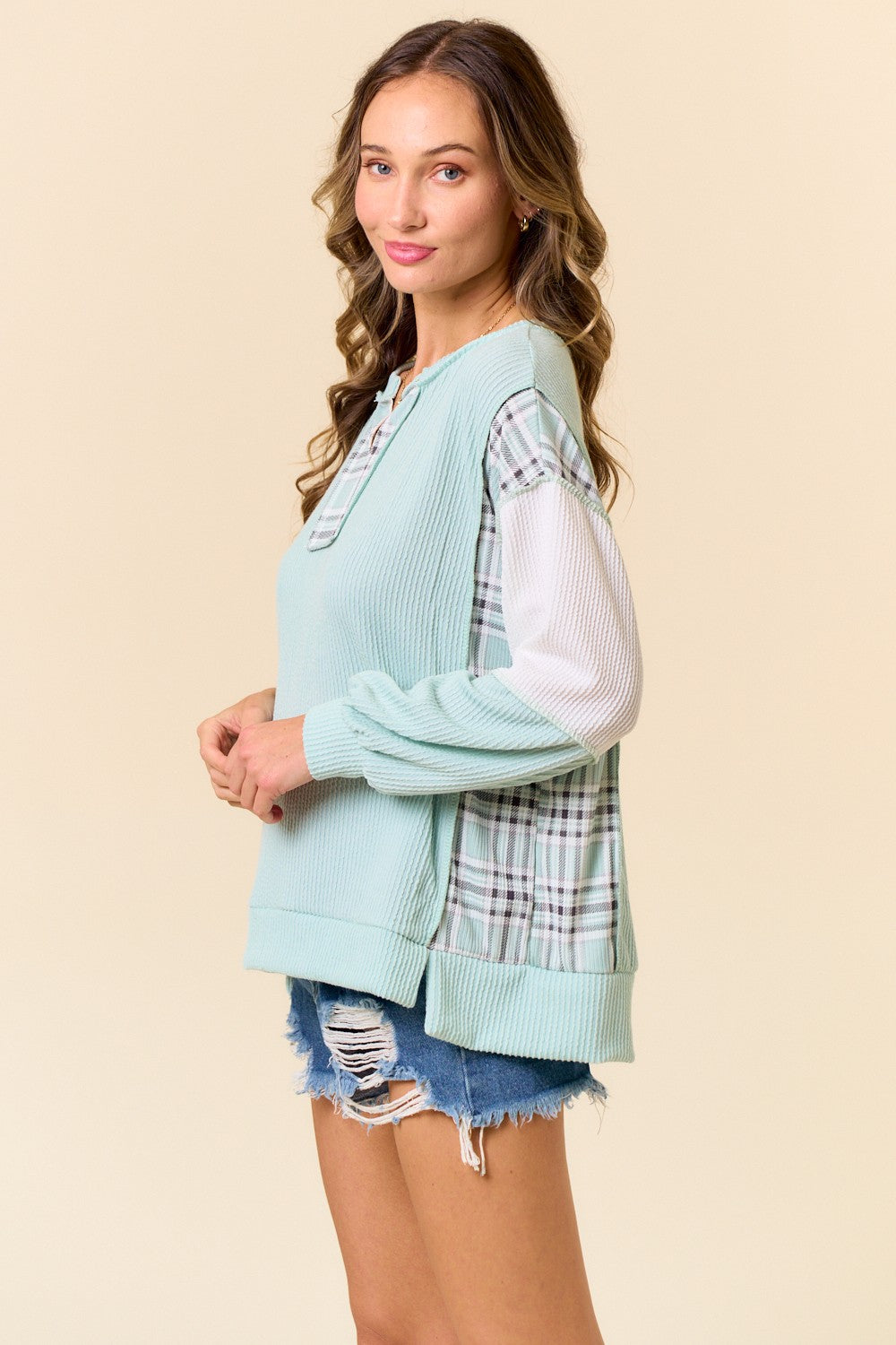 Its A Happy Day Plaid Top