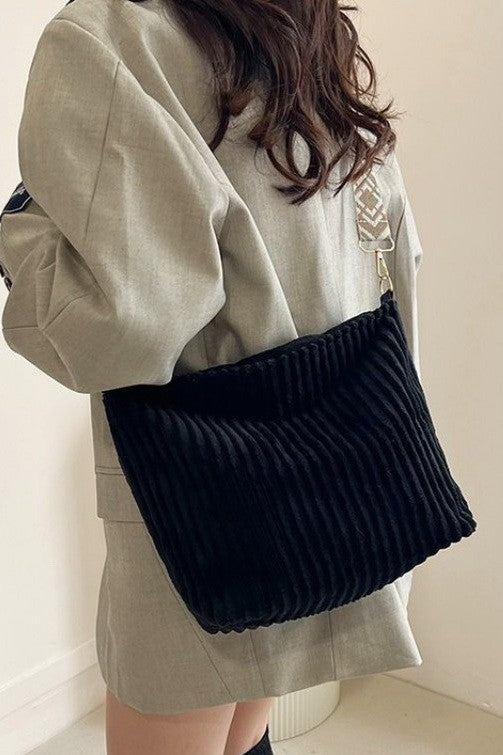 Corduroy Aztec Guitar Shoulder Strap Tote Bag