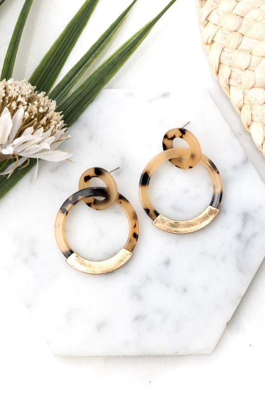 Double Hoop Resin Earrings