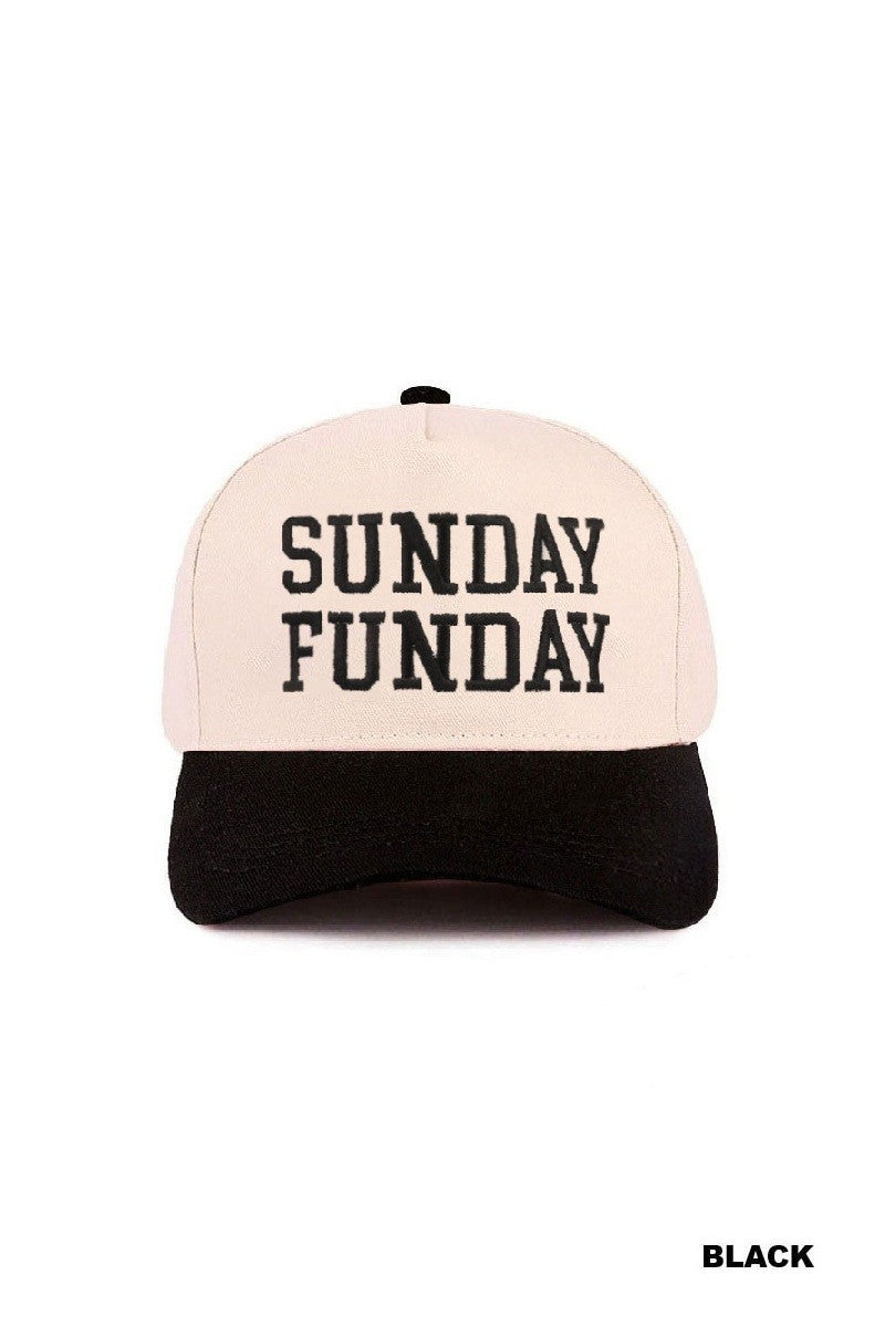 Sunday Funday Two Tone Canvas Cotton Cap