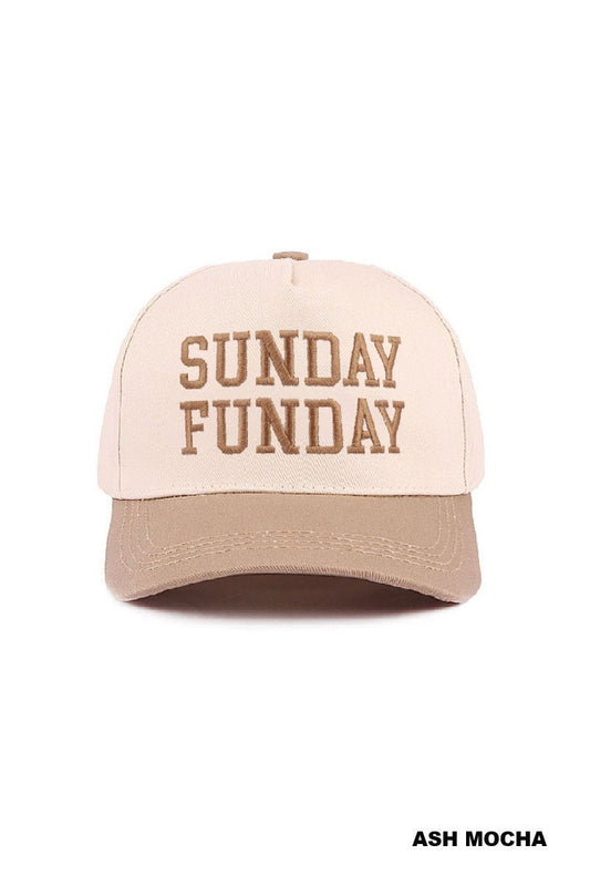 Sunday Funday Two Tone Canvas Cotton Cap