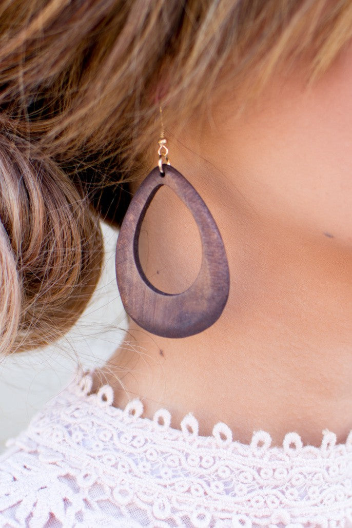 Teardrop Wooden Earring Collection