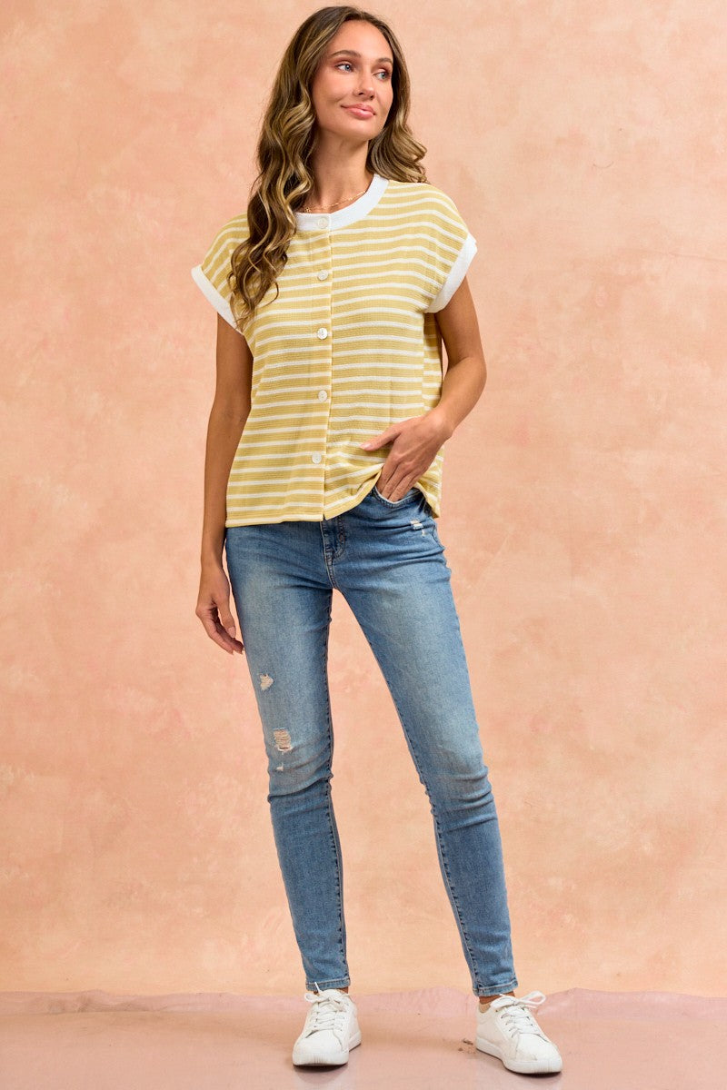 Baby Come Back Striped Top