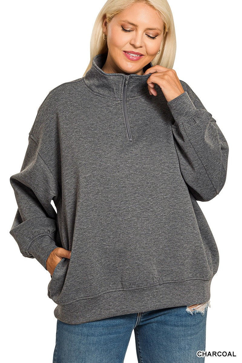 Plus Scuba Half Zip Pullover